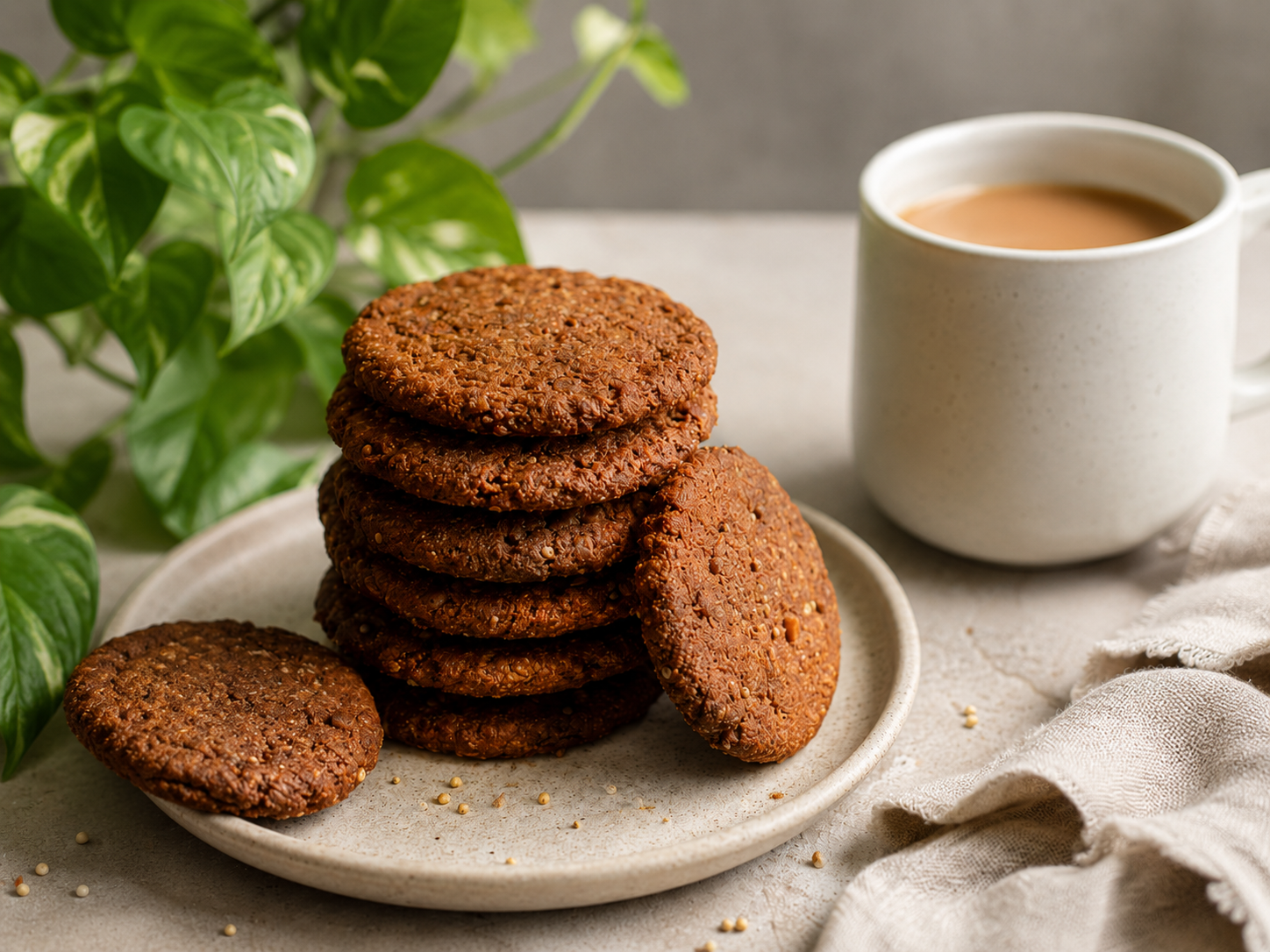 Spicenza snacks styled on a warm table with grains and serving ideas